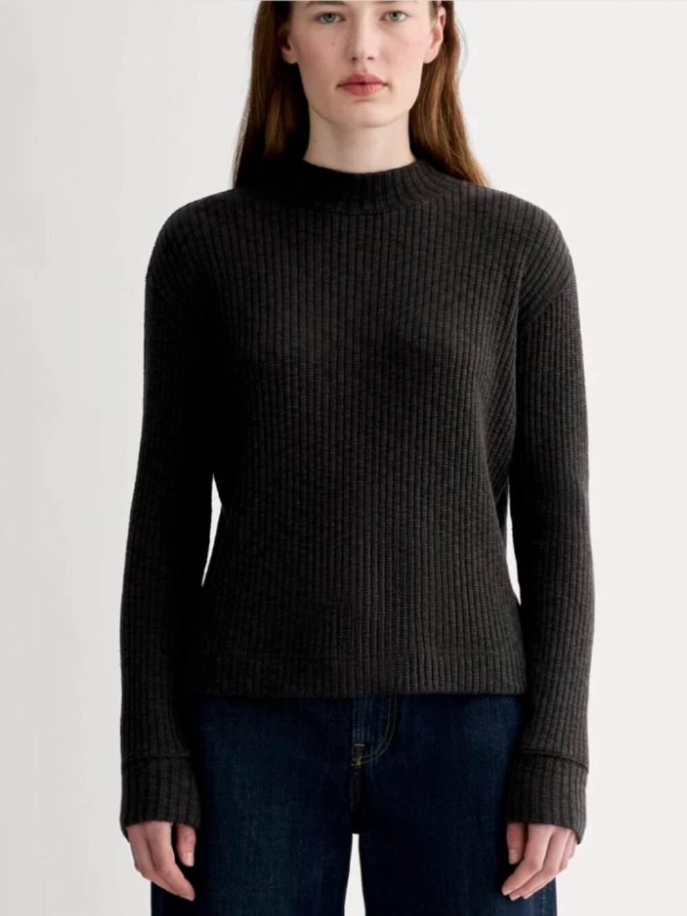 Everlane Cozy Rib Funnel Neck Top